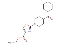 ethyl 2-[4-(1-piperidinylcarbonyl)-1-piperidinyl]-1,3-oxazole-4-carboxylate