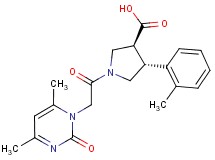 (3S*,4R*)-1-[(4,6-dimethyl-2-oxopyrimidin-1(2H)-yl)acetyl]-4-(2-methylphenyl)pyrrolidine-3-carboxylic acid