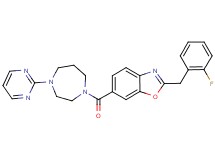 2-(2-fluorobenzyl)-6-{[4-(2-pyrimidinyl)-1,4-diazepan-1-yl]carbonyl}-1,3-benzoxazole