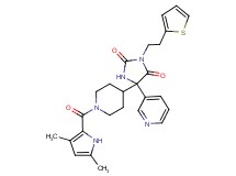 5-{1-[(3,5-dimethyl-1H-pyrrol-2-yl)carbonyl]-4-piperidinyl}-5-(3-pyridinyl)-3-[2-(2-thienyl)ethyl]-2,4-imidazolidinedione
