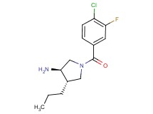 (3R*,4S*)-1-(4-chloro-3-fluorobenzoyl)-4-propylpyrrolidin-3-amine