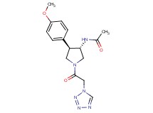 N-[(3S*,4R*)-4-(4-methoxyphenyl)-1-(1H-tetrazol-1-ylacetyl)-3-pyrrolidinyl]acetamide