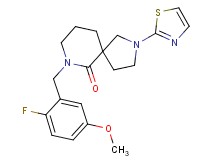 7-(2-fluoro-5-methoxybenzyl)-2-(1,3-thiazol-2-yl)-2,7-diazaspiro[4.5]decan-6-one