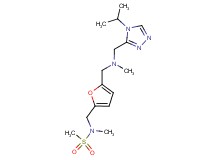 N-[(5-{[[(4-isopropyl-4H-1,2,4-triazol-3-yl)methyl](methyl)amino]methyl}-2-furyl)methyl]-N-methylmethanesulfonamide