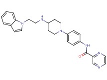 N-[4-(4-{[2-(1H-indol-1-yl)ethyl]amino}-1-piperidinyl)phenyl]-2-pyrazinecarboxamide