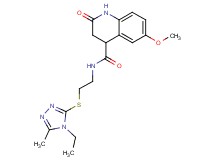 N-{2-[(4-ethyl-5-methyl-4H-1,2,4-triazol-3-yl)thio]ethyl}-6-methoxy-2-oxo-1,2,3,4-tetrahydro-4-quinolinecarboxamide