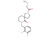 7-(2,3-difluorobenzyl)-2-[(methylthio)acetyl]-2,7-diazaspiro[4.5]decan-6-one