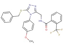 N-{[5-(benzylthio)-4-(4-methoxyphenyl)-4H-1,2,4-triazol-3-yl]methyl}-2-(trifluoromethyl)benzamide