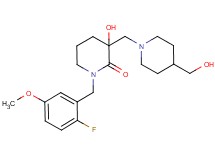 1-(2-fluoro-5-methoxybenzyl)-3-hydroxy-3-{[4-(hydroxymethyl)piperidin-1-yl]methyl}piperidin-2-one