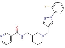 N-[(1-{[1-(2-fluorophenyl)-1H-pyrazol-4-yl]methyl}piperidin-3-yl)methyl]nicotinamide