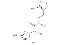 2-(3,5-dimethyl-1H-pyrazol-1-yl)-N-methyl-N-[2-(4-methyl-1,3-thiazol-5-yl)ethyl]propanamide