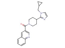 3-({4-[1-(cyclopropylmethyl)-1H-imidazol-2-yl]piperidin-1-yl}carbonyl)quinoline