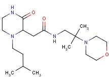 2-[1-(3-methylbutyl)-3-oxo-2-piperazinyl]-N-[2-methyl-2-(4-morpholinyl)propyl]acetamide