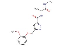 5-[(2-methoxyphenoxy)methyl]-N-[1-methyl-2-(methylamino)-2-oxoethyl]-1H-pyrazole-3-carboxamide