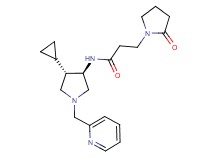 N-[rel-(3R,4S)-4-cyclopropyl-1-(2-pyridinylmethyl)-3-pyrrolidinyl]-3-(2-oxo-1-pyrrolidinyl)propanamide hydrochloride