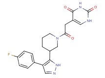 5-(2-{3-[4-(4-fluorophenyl)-1H-pyrazol-5-yl]piperidin-1-yl}-2-oxoethyl)pyrimidine-2,4(1H,3H)-dione