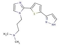 N,N-dimethyl-3-{2-[5-(1H-pyrazol-3-yl)-2-thienyl]-1H-imidazol-1-yl}propan-1-amine