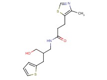 N-[3-hydroxy-2-(2-thienylmethyl)propyl]-3-(4-methyl-1,3-thiazol-5-yl)propanamide