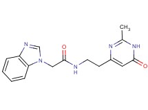 2-(1H-benzimidazol-1-yl)-N-[2-(2-methyl-6-oxo-1,6-dihydropyrimidin-4-yl)ethyl]acetamide