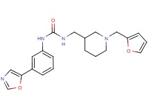 N-{[1-(2-furylmethyl)piperidin-3-yl]methyl}-N'-[3-(1,3-oxazol-5-yl)phenyl]urea