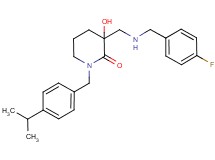3-{[(4-fluorobenzyl)amino]methyl}-3-hydroxy-1-(4-isopropylbenzyl)piperidin-2-one