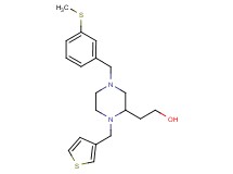 2-[4-[3-(methylthio)benzyl]-1-(3-thienylmethyl)-2-piperazinyl]ethanol