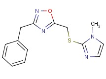 3-benzyl-5-{[(1-methyl-1H-imidazol-2-yl)thio]methyl}-1,2,4-oxadiazole trifluoroacetate
