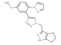 3-({4-[5-methoxy-2-(1H-pyrazol-1-yl)phenyl]-1H-1,2,3-triazol-1-yl}methyl)-1,4,5,6-tetrahydrocyclopenta[c]pyrazole