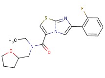 N-ethyl-6-(2-fluorophenyl)-N-(tetrahydro-2-furanylmethyl)imidazo[2,1-b][1,3]thiazole-3-carboxamide