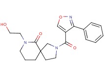 7-(2-hydroxyethyl)-2-[(3-phenylisoxazol-4-yl)carbonyl]-2,7-diazaspiro[4.5]decan-6-one