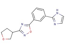 5-[3-(1H-imidazol-2-yl)phenyl]-3-(tetrahydrofuran-3-yl)-1,2,4-oxadiazole