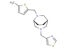 (1S*,5R*)-6-[(5-methyl-2-thienyl)methyl]-3-(1,3-thiazol-4-ylmethyl)-3,6-diazabicyclo[3.2.2]nonane