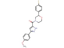 2-(4-fluorophenyl)-4-{[3-(4-methoxyphenyl)-1H-pyrazol-5-yl]carbonyl}morpholine