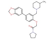 1-{5-(1,3-benzodioxol-5-yl)-2-[2-oxo-2-(1-pyrrolidinyl)ethoxy]benzyl}-3-methylpiperidine