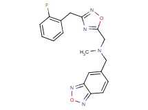 (2,1,3-benzoxadiazol-5-ylmethyl){[3-(2-fluorobenzyl)-1,2,4-oxadiazol-5-yl]methyl}methylamine