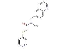 N-methyl-2-(pyridin-4-ylthio)-N-(quinolin-6-ylmethyl)acetamide