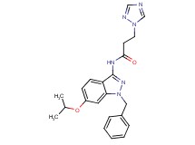 N-(1-benzyl-6-isopropoxy-1H-indazol-3-yl)-3-(1H-1,2,4-triazol-1-yl)propanamide