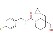 3-(cyclopropylmethyl)-N-(4-fluorobenzyl)-3-(hydroxymethyl)-1-piperidinecarboxamide