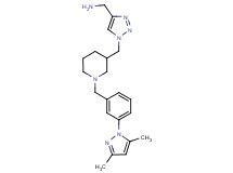 {[1-({1-[3-(3,5-dimethyl-1H-pyrazol-1-yl)benzyl]-3-piperidinyl}methyl)-1H-1,2,3-triazol-4-yl]methyl}amine bis(trifluoroacetate)