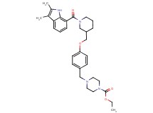 ethyl 4-[4-({1-[(2,3-dimethyl-1H-indol-7-yl)carbonyl]-3-piperidinyl}methoxy)benzyl]-1-piperazinecarboxylate
