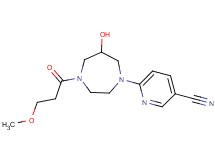 6-[6-hydroxy-4-(3-methoxypropanoyl)-1,4-diazepan-1-yl]nicotinonitrile