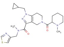 1-(cyclopropylmethyl)-N-methyl-5-[(1-methyl-2-piperidinyl)carbonyl]-N-(1,3-thiazol-4-ylmethyl)-4,5,6,7-tetrahydro-1H-pyrazolo[4,3-c]pyridine-3-carboxamide