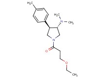 (3S*,4R*)-1-(3-ethoxypropanoyl)-N,N-dimethyl-4-(4-methylphenyl)-3-pyrrolidinamine