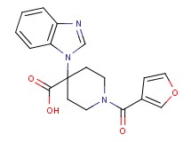 4-(1H-benzimidazol-1-yl)-1-(3-furoyl)piperidine-4-carboxylic acid