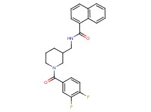 N-{[1-(3,4-difluorobenzoyl)-3-piperidinyl]methyl}-1-naphthamide
