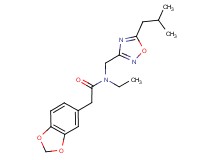 2-(1,3-benzodioxol-5-yl)-N-ethyl-N-[(5-isobutyl-1,2,4-oxadiazol-3-yl)methyl]acetamide