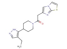 6-{2-[4-(4-ethyl-1H-pyrazol-5-yl)piperidin-1-yl]-2-oxoethyl}imidazo[2,1-b][1,3]thiazole