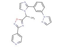 4-[5-(1-{2-[3-(1H-pyrazol-1-yl)phenyl]-1H-imidazol-1-yl}ethyl)-1,2,4-oxadiazol-3-yl]pyridine