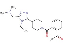 1-{2-[(4-{5-[(dimethylamino)methyl]-4-ethyl-4H-1,2,4-triazol-3-yl}piperidin-1-yl)carbonyl]phenyl}ethanone