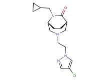 (1S*,5R*)-3-[2-(4-chloro-1H-pyrazol-1-yl)ethyl]-6-(cyclopropylmethyl)-3,6-diazabicyclo[3.2.2]nonan-7-one
